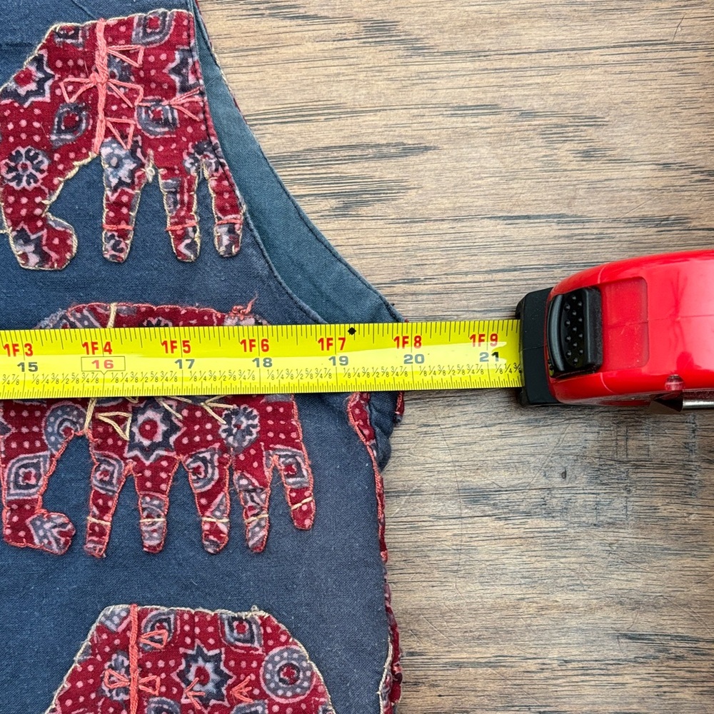 Elephant Patterned Embroidered Vest - image 7